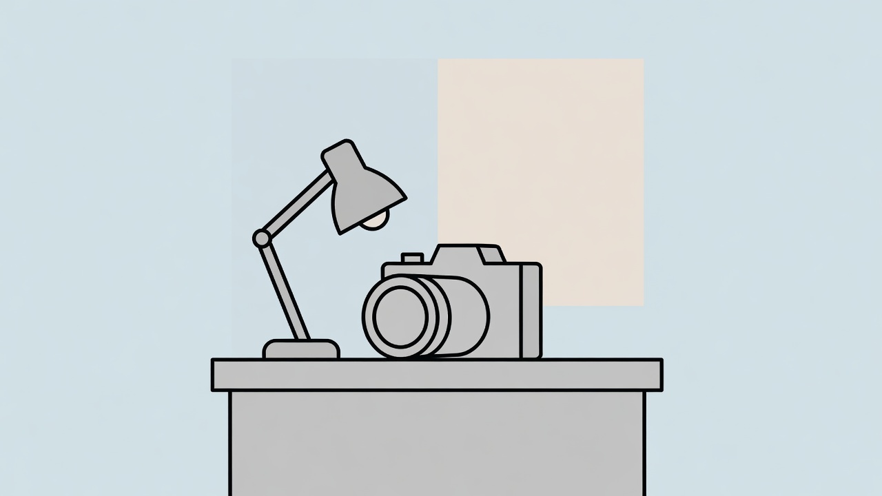 Vector illustration of a simple indoor camera setup